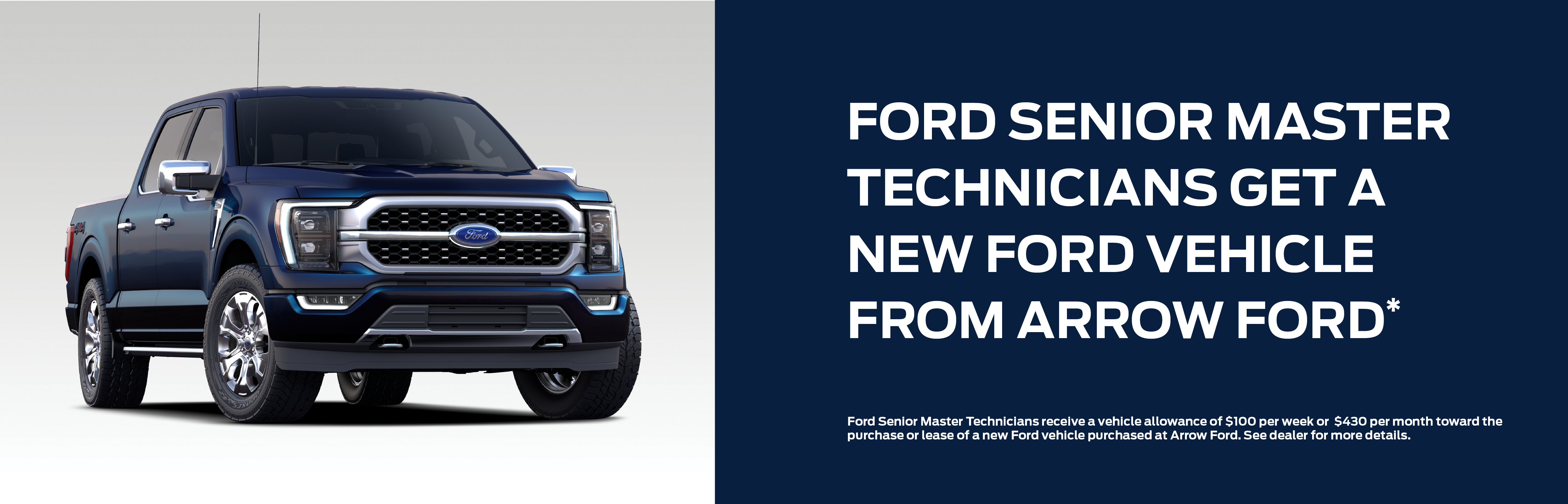 Ford Senior Master Technicians get a new Ford vehicle from Arrow Ford